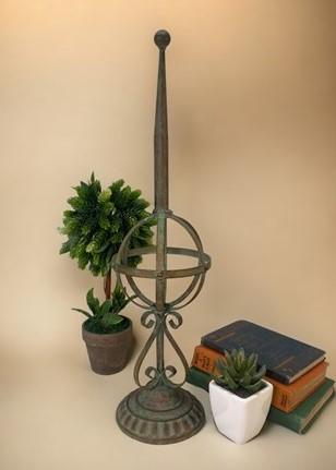 Finial - Distressed Metal Finial, Decorative Scroll Work Farmhouse Decor Vintage Inspired by The Old Grainery (accent, cou...