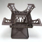 Patio Furniture - Pair Eiffel Tower Seats, Paris France, Metal Patio Furniture, Square Top by The Old Grainery (Brown, Cha...