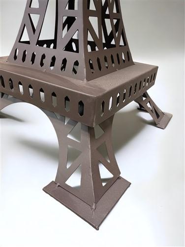 Patio Furniture - Pair Eiffel Tower Seats, Paris France, Metal Patio Furniture, Square Top by The Old Grainery (Brown, Cha...