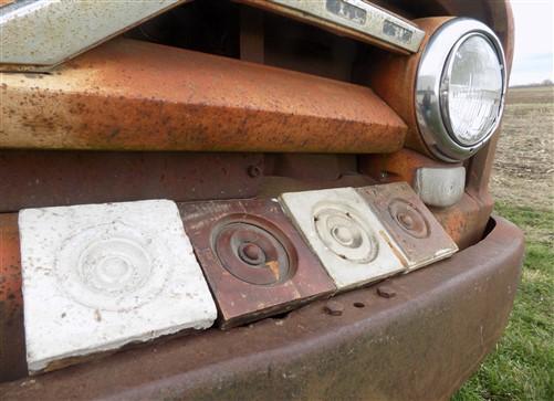 Plinth Block - 4 Plinth Blocks, Antique Bullseye Rosettes, Architectural Salvage, Wood Trim B19 by The Old Grainery (Antiq...