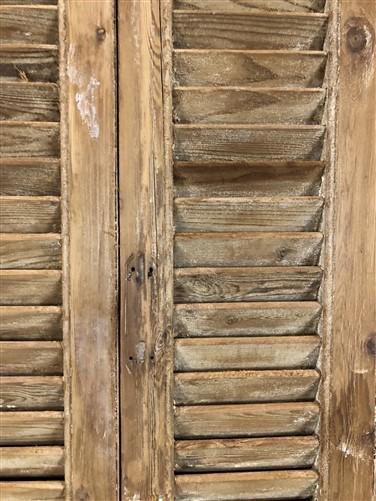 Antique Shutter French Double Door with Jamb (43.5x90) European Door S35