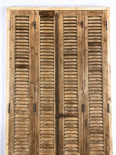 Antique Shutter French Double Door with Jamb (43.5x90) European Door S35