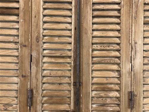 Antique Shutter French Double Door with Jamb (43.5x90) European Door S35