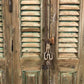 Antique Shutter French Double Door with Jamb (39.5x94.5) European Door S36