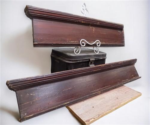 Crown Molding - Pair Crown Molding Headers, Trim Door Window Pediment Architectural Salvage B14, by The Old Grainery (Crow...