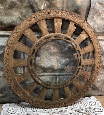 Stove Pipe collar - Cast Iron Round Stove Pipe Collar, Chimney Flue Cover, Ornate Grate Heat Ring O, by The Old Grainery (...