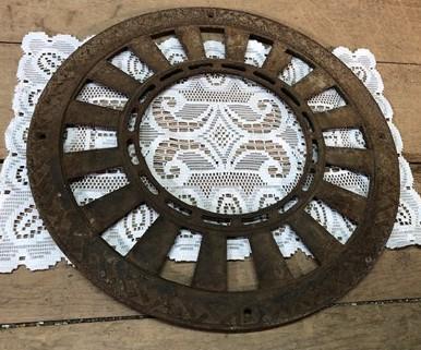 Stove Pipe collar - Cast Iron Round Stove Pipe Collar, Chimney Flue Cover, Ornate Grate Heat Ring O, by The Old Grainery (...