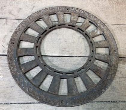 Stove Pipe collar - Cast Iron Round Stove Pipe Collar, Chimney Flue Cover, Ornate Grate Heat Ring O, by The Old Grainery (...
