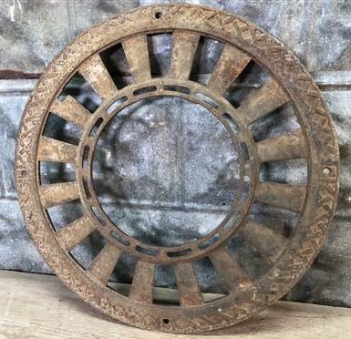 Stove Pipe collar - Cast Iron Round Stove Pipe Collar, Chimney Flue Cover, Ornate Grate Heat Ring O, by The Old Grainery (...
