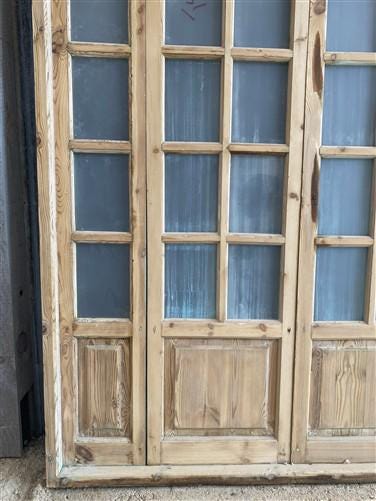 Antique French Double Doors (71x88) Frosted Glass European SideLite Jamb C11