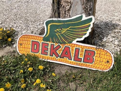 advertising sign - Dekalb Seed Corn Sign, Vintage Masonite Advertising Sign, Farm Country Sign B, by The Old Grainery (adv...
