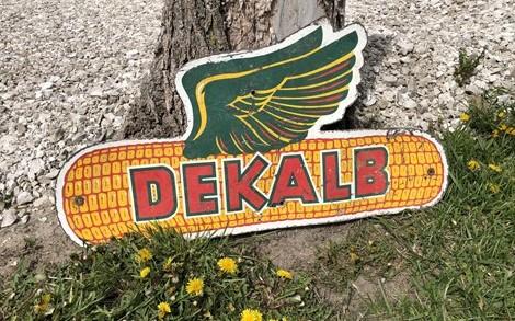 Dekalb Seed Corn Sign, Vintage Masonite Advertising Sign, Farm Country Sign B,