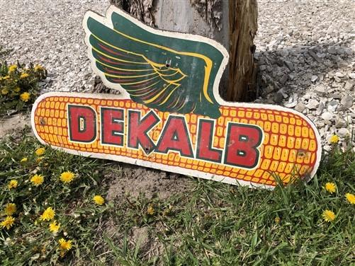 Dekalb Seed Corn Sign, Vintage Masonite Advertising Sign, Farm Country Sign B,