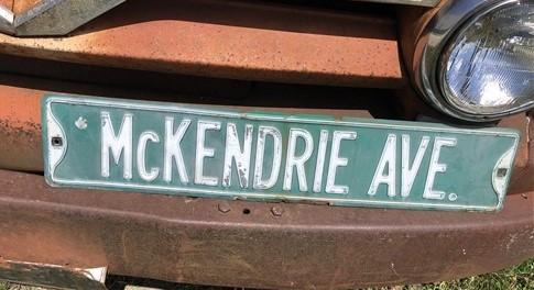 McKendrie Ave Metal Sign Road Street Highway Vintage Mancave Basement Sign B,