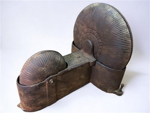 Hog oiler - Sipe Mfg Two Wheel Hog Pig Oiler Cast Iron Steampunk, Vintage Yard Ornament A, by The Old Grainery (1252728, 2...