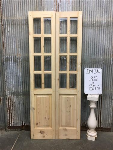 Door - French Double Door (32x80.5) 8 Pane Glass Door European Styled EM36 by The Old Grainery (antique doors, barn doors,...