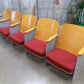 Theater Seats - 5 Red Padded Folding Theater Seats, Auditorium Movie Theater, Entryway Bench D2 by The Old Grainery (audit...