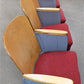 Theater Seats - 5 Red Padded Folding Theater Seats, Auditorium Movie Theater, Entryway Bench D2 by The Old Grainery (audit...