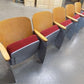 Theater Seats - 5 Red Padded Folding Theater Seats, Auditorium Movie Theater, Entryway Bench D2 by The Old Grainery (audit...