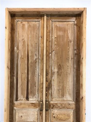 Antique French Double Doors with Jamb (41x98.5) European Panel Doors S9