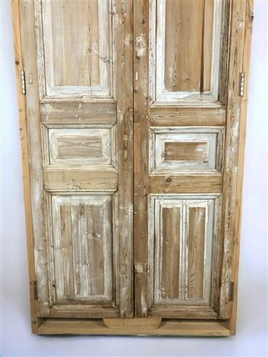 Antique Encased French Double Doors (40x93.75) European Panel Door With Jamb S12