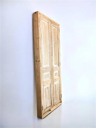 Antique French Double Doors with Jamb (40x93.75) European Panel Door S12