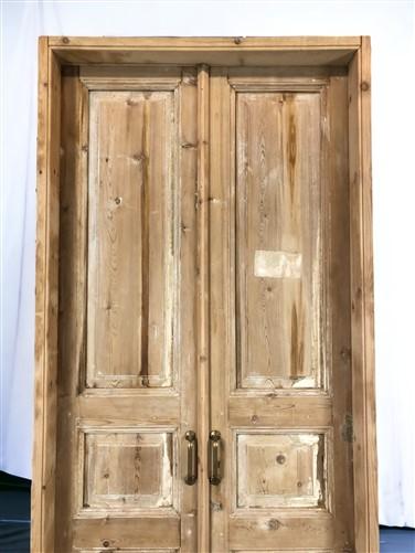 Antique French Double Doors with Jamb (39x93) European Panel Doors S13