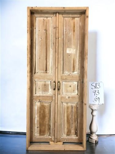 Antique French Double Doors with Jamb (39x93) European Panel Doors S13
