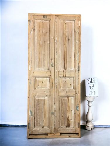 Antique French Double Doors with Jamb (39x93) European Panel Doors S13