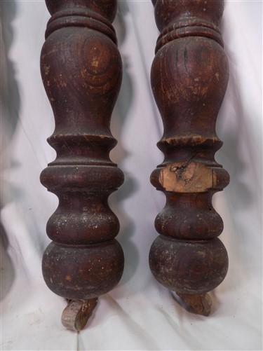 5 Wood Table Legs, Harvest Folk Art Architectural Salvage Vintage Harvest C,