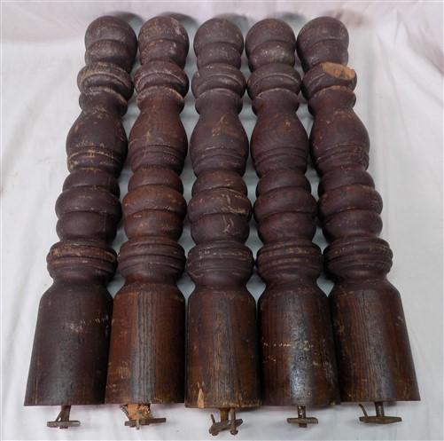 5 Wood Table Legs, Harvest Folk Art Architectural Salvage Vintage Harvest C,