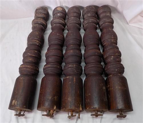 5 Wood Table Legs, Harvest Folk Art Architectural Salvage Vintage Harvest C,