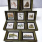 framed minature Richard Sloan art prints - 12 Miniature 4x5 Richard Sloan Framed North American Bird Prints, Nature House,...
