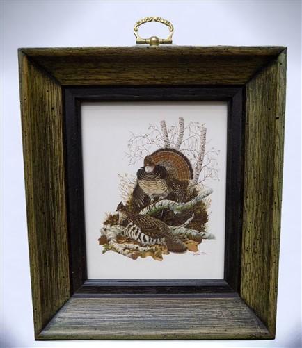 framed minature Richard Sloan art prints - 12 Miniature 4x5 Richard Sloan Framed North American Bird Prints, Nature House,...