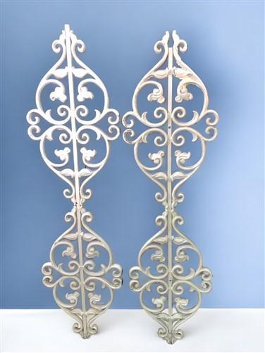 2 cast iron decor panels - Pair Cast Iron Ornamental Panels, Architectural Salvage, Decorative Metalwork C, by The Old Gra...