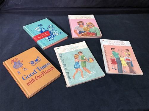 Dick Jane Sally Childrens Readers, Basic Readers, Vintage School Education by The Old Grainery (50s, 60s, basic reader)