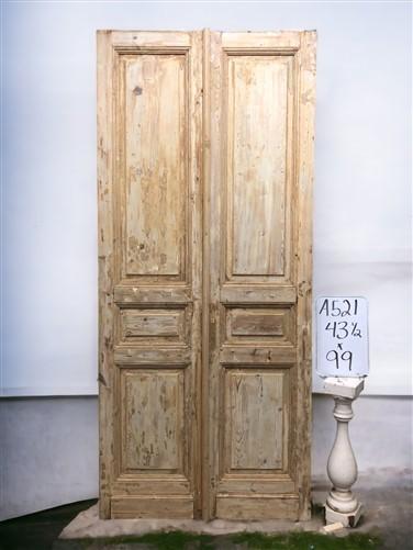 Door - Antique French Double Doors (43.5x99) Raised Panel Doors, European Doors A521 by The Old Grainery (antique doors, b...