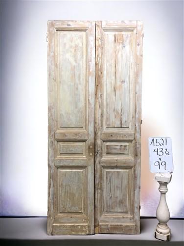 Door - Antique French Double Doors (43.5x99) Raised Panel Doors, European Doors A521 by The Old Grainery (antique doors, b...