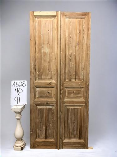 Antique French Double Doors (40x91) Raised Panel Doors, European Doors A528
