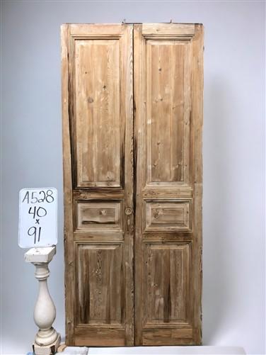 Antique French Double Doors (40x91) Raised Panel Doors, European Doors A528