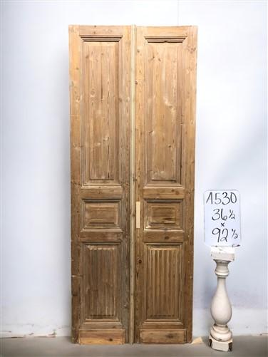 Antique French Double Doors (36.5x92.5) Raised Panel Doors, European Doors A530