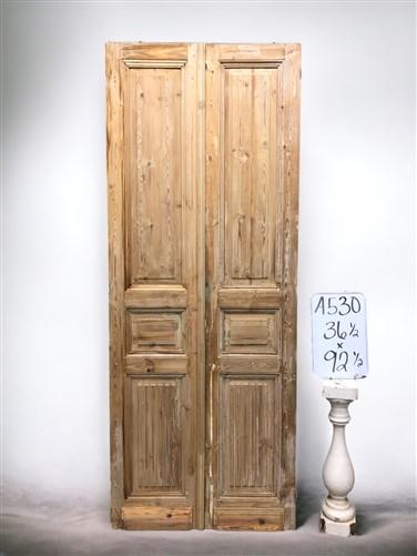 Antique French Double Doors (36.5x92.5) Raised Panel Doors, European Doors A530