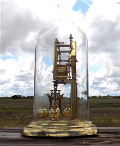 Kieninger & Obergfell Glass Dome Vintage Anniversary Clock, Made West Germany F,