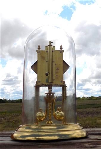 Kieninger & Obergfell Glass Dome Vintage Anniversary Clock, Made West Germany F,