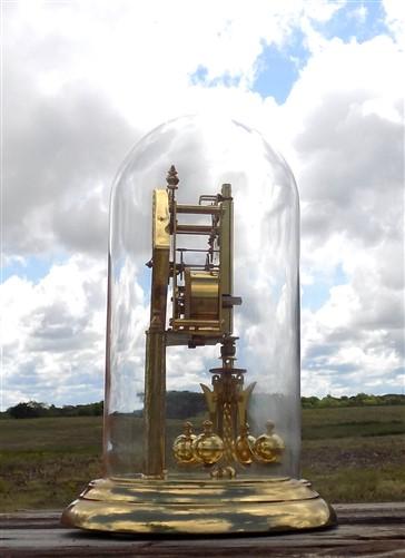 Kieninger & Obergfell Glass Dome Vintage Anniversary Clock, Made West Germany F,