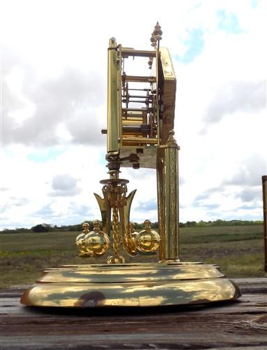 Kieninger & Obergfell Glass Dome Vintage Anniversary Clock, Made West Germany F,