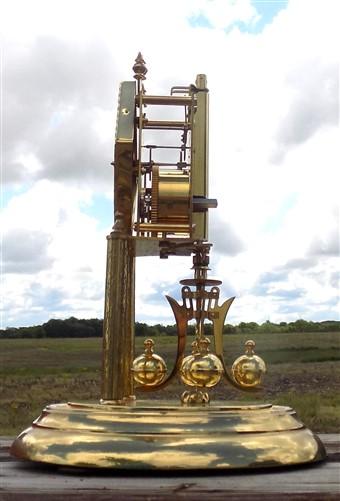 Kieninger & Obergfell Glass Dome Vintage Anniversary Clock, Made West Germany F,