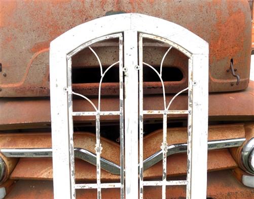 Large Double Paneled Architectural Wood Metal Window Frame, Farmhouse Window C,