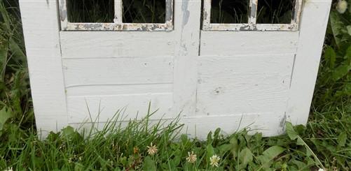 Large Double Paneled Architectural Wood Metal Window Frame, Farmhouse Window C,