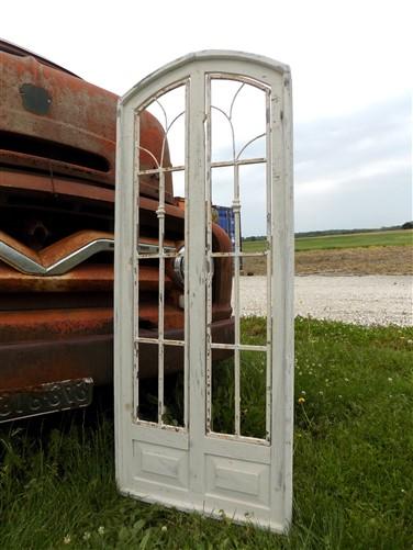 Large Double Paneled Architectural Wood Metal Window Frame, Farmhouse Window C,